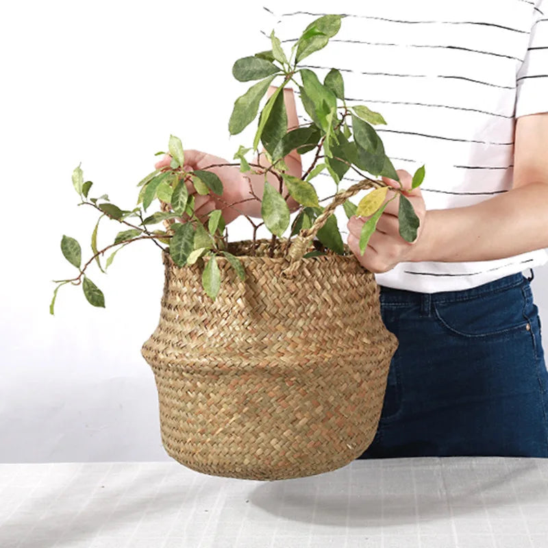 Panier de rangement multi-usage en rotin