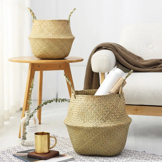 Panier de rangement multi-usage en rotin